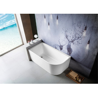 Naga Modica 1700mm Corner Freestanding Bath GLOSS WHITE - Left Hand