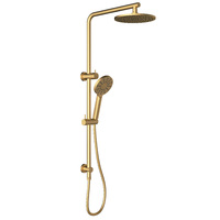 P & P Cora Round Multifunction Shower Set - Brushed Gold