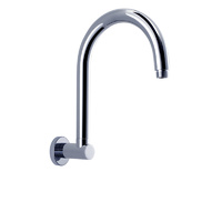 P & P Rounded Curved Shower Arm - Chrome
