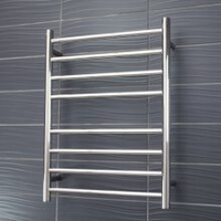 Radiant RTR530 Round 8 Rung Heated Towel Ladder - Mirror Polished