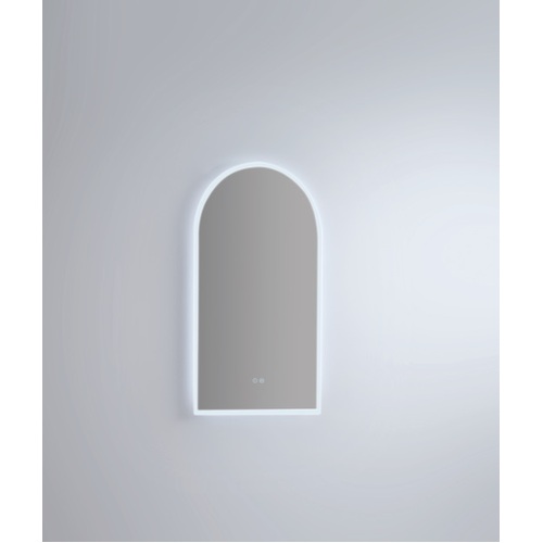Remer Arch LED Mirror - Brushed Brass Frame