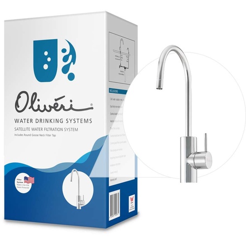 Oliveri Satellite Water Filtration System with Round Goose Neck Filter Tap