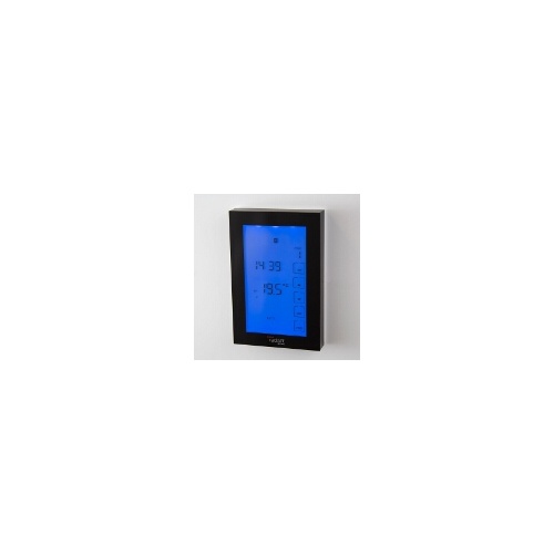 Radiant Black Premium Touchscreen Dual Timer & Thermostat Digital Switch - Vertical Orientation