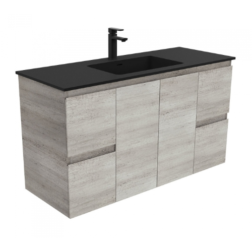 Fienza Industrial Edge 1200mm Wall Hung Vanity with Montana Solid Surface Top
