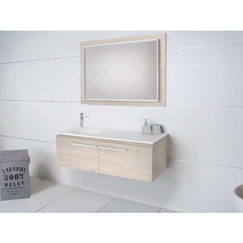 A.D.P Snow 1200mm Offset  Wall Hung Vanity